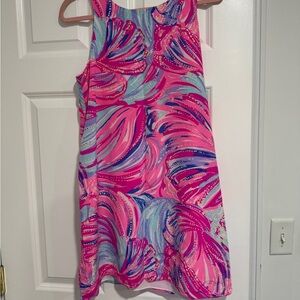 Lilly Pulitzer Vibrant Pink and Blue Sleeveless Dress